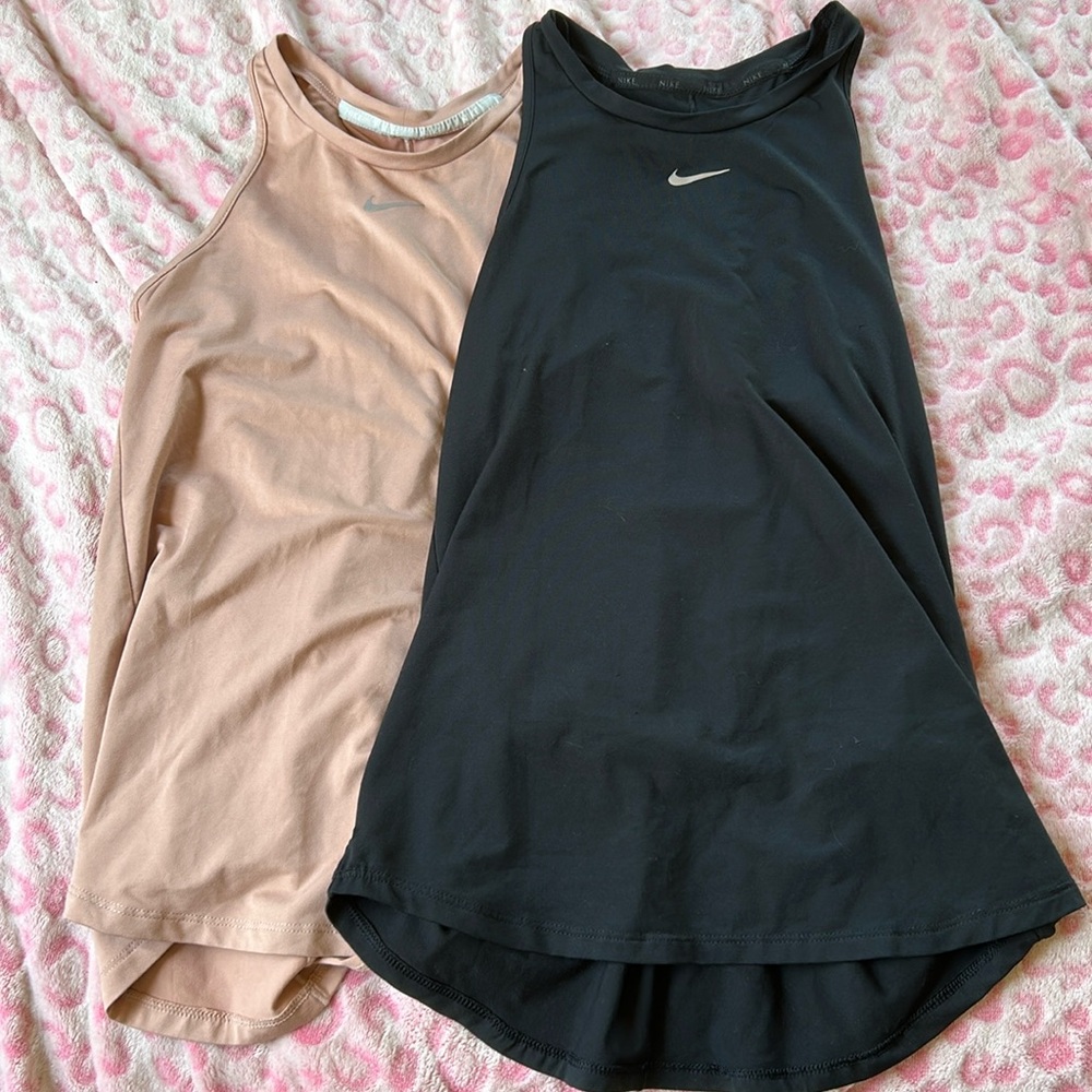 Two Nike racerback tank tops